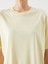 Yeni Sezon Bisiklet Yaka Nakisli Oversize Kadin Tisort - S5QS54Z8 3