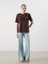 Yeni Sezon Bisiklet Yaka Baskili Oversize Kadin Tisort - S5RG50Z8 2