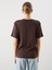 Yeni Sezon Bisiklet Yaka Baskili Oversize Kadin Tisort - S5RG50Z8 4