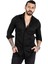 Slim Fit Dar Kesim Dokulu Spor Gömlek Likralı Pamuklu Esnek Kumaş Gömlek 2001810 4