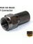 100 Adet / Contalı F Konnektör / Rg6/u6 Geniş 22MM / Su Geçirmez / Sağlam / Siyah 3