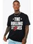 Rolling Stones Siyah Oversize Erkek T-Shirt 1