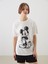 Yeni Sezon Bisiklet Yaka Mickey Mouse Baskili Kadin Tisort - S5OY17Z8 1
