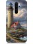 Xiaomi Redmi Note 8 Pro Uyumlu Kayalıkta Gök Altında Deniz Feneri Desenli Silikon Kılıf 1