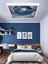 Uzay, Astronot, Yıldız Avize, 60WATT, Beyaz Işık, 60X60 Modern Kare LED Avize, Çocuk Odası Uzay 1