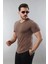 Erkek %100 Pamuk Slim Fit Dar Kesim V Yaka Basic Tişört 3