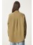 Oversize Basic Müslin Gömlek Yağ Yeşili LMX0002 7