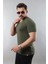Erkek %100 Pamuk Slim Fit Dar Kesim V Yaka Basic Tişört 3