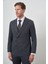 Erkek Lacivert Tend Keten Kruvaze Slim Fit Sivri Yaka Takım Elbise 4