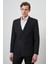 Erkek Siyah Trend Kruvaze Slim Fit Takım Elbise 1