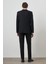 Erkek Siyah Trend Kruvaze Slim Fit Takım Elbise 5