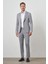 Erkek Gri Trend Slim Fit Mono Yaka Takım Elbise 2