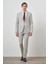 Erkek Gri Trend Poliviskon Slim Fit Sivri Yaka Takım Elbise 2
