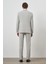 Erkek Gri Trend Poliviskon Slim Fit Sivri Yaka Takım Elbise 5