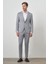 Erkek Gri Trend Slim Fit Mono Yaka Takım Elbise 4