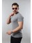 Erkek %100 Pamuk Slim Fit Dar Kesim V Yaka Basic Tişört 3