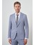 Erkek Indigo Trend Slim Fit Mono Yaka Takım Elbise 1