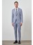 Erkek Indigo Trend Slim Fit Mono Yaka Takım Elbise 2