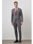 Erkek Gri Poliviskon Slim Fit Mono Yaka Takım Elbise 2