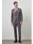 Erkek Gri Poliviskon Slim Fit Mono Yaka Takım Elbise 3