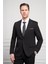 Erkek Siyah Trend Slim Fit Dar Kesim Sivri Yaka Takım Elbise 1