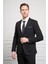 Erkek Siyah Trend Slim Fit Dar Kesim Sivri Yaka Takım Elbise 3