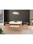 Beyaz Highgloss Bohem Bench Ahşap Ayaklı Londra Sandalye Soft-02 90*160+30 Pars Açılabilir Masa Takımı 1