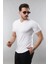 Erkek %100 Pamuk Slim Fit Dar Kesim V Yaka Basic Tişört 3