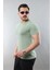 Erkek %100 Pamuk Slim Fit Dar Kesim Bisiklet Yaka Basic Tişört 3