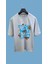 Gri Unisex Oversize Bisiklet Yaka Baskılı No2 Basic Tişört 2