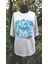 Gri Unisex Oversize Bisiklet Yaka Baskılı No2 Basic Tişört 1