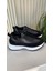 Soho Iç-Dış Hakiki Deri Lastik Bağcıklı Siyah Kadın Sneakers Ayakkabı 6