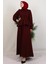 Sümeyra Tesettür Elbise Bordo 3