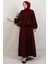 Sümeyra Tesettür Elbise Bordo 4