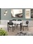 Beyaz Highgloss Milenyum Sandalye Soft-01 90*160+30 Paris Açılabilir Masa Takımı 1