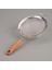 Ahşap Saplı Süzgeç - Gri / Kahverengi - 19 cm 1