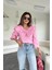 Yaka Fırfır Detay Bluz Pembe 4
