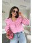 Yaka Fırfır Detay Bluz Pembe 5