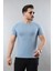 Erkek %100 Pamuk Slim Fit Dar Kesim Bisiklet Yaka Basic Tişört 1