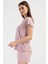 Kadın Vıscon Büyük Beden Kısa Kol Şortlu Pijama Takım , 409309 3