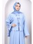 Bebe Mavi Önü Bağlamalı Kimono Etekli Takım 3