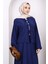 Lacivert Önü Bağlamalı Kimono Etekli Takım 3