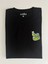 Minimal Çekirge Baskılı Unisex %100 Pamuk Oversize Bisiklet Yaka Siyah T-Shirt 1