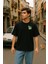 Minimal Çekirge Baskılı Unisex %100 Pamuk Oversize Bisiklet Yaka Siyah T-Shirt 4