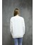 Unisex Ekru Renk Bisiklet Yaka Oversize Sweatshirt 3