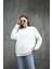 Unisex Ekru Renk Bisiklet Yaka Oversize Sweatshirt 6