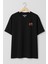 Minimal Kamyon Baskılı Unisex %100 Pamuk Oversize Bisiklet Yaka Siyah T-Shirt 3