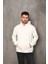 Erkek Ekru Renk Kanguru Cepli Kapüşonlu Unısex Sweatshirt Hoodie Sweat 1