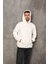 Erkek Ekru Renk Kanguru Cepli Kapüşonlu Unısex Sweatshirt Hoodie Sweat 5