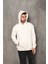 Erkek Ekru Renk Kanguru Cepli Kapüşonlu Unısex Sweatshirt Hoodie Sweat 6